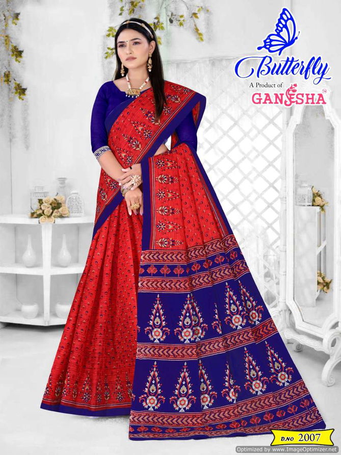 Butterfly Vol 2 By Ganesha Daily Wear Cotton Printed Saree Wholesale Market In Surat